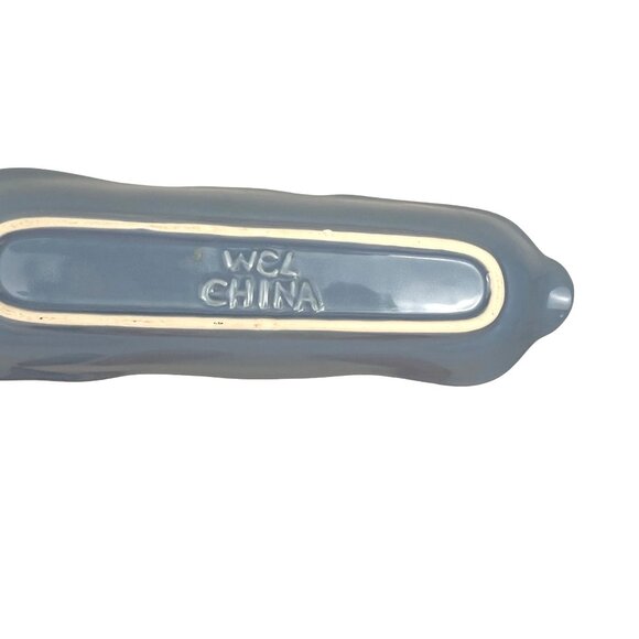 Vintage WCL China Ceramicware Corn on the Cob Plates Set of 4 Pink Blue - Picture 8 of 8